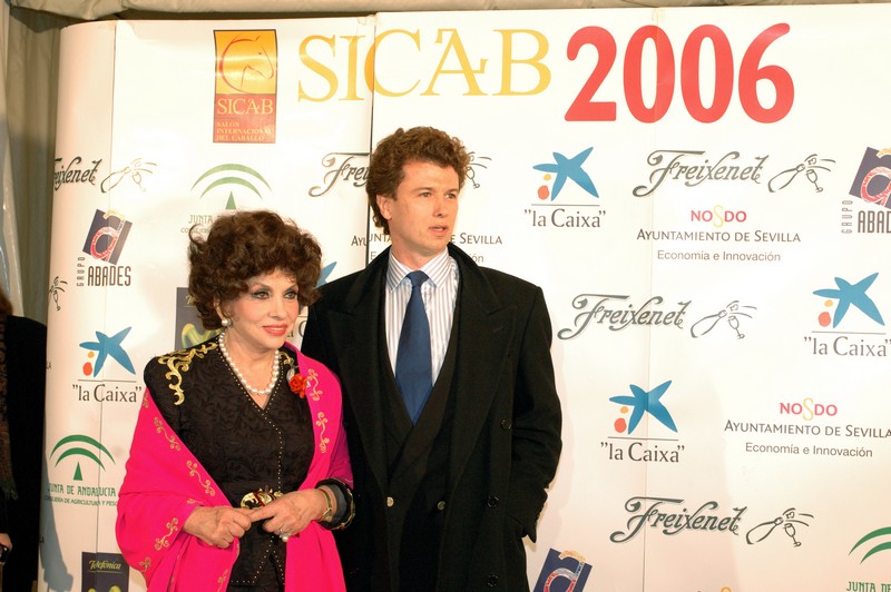 Gina Lollobrigida y Javier Rigau