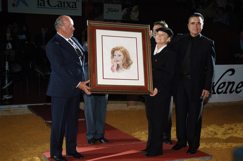 Álvaro Domecq, Gloria Jurado y Ortega Cano en el homenaje a Rocio Jurado